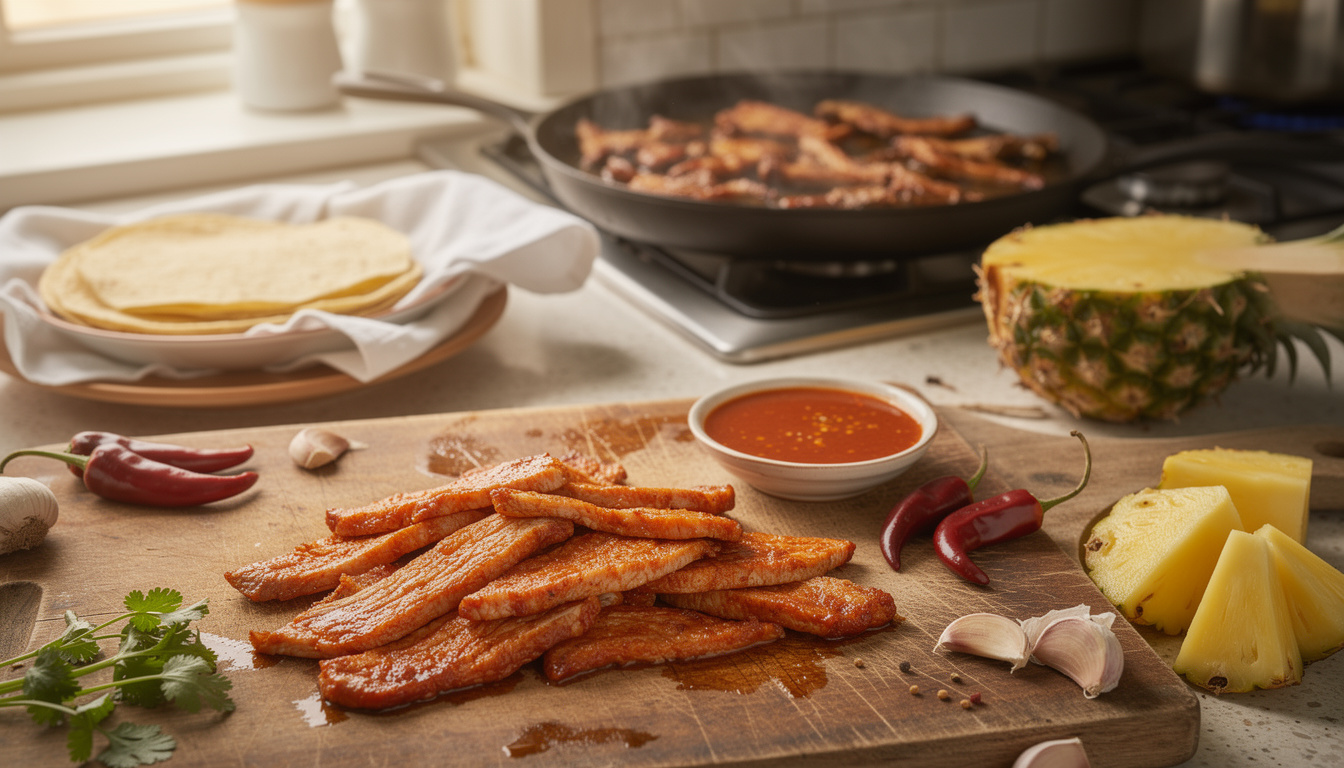 Tacos al pastor : la marinade et une cuisson adaptée à la maison découvrez comment préparer des tacos al pastor authentiques à la maison grâce à notre guide complet sur la marinade traditionnelle et une cuisson parfaite.