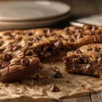Barres cookies au chocolat au lait : une recette à la vergeoise pour le goûter