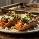 Patates douces rôties à la feta et aux dattes : un plat pour les soirs de fatigue