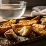 Pommes de terre au four : un bain vinaigré et un séchage soigné avant la cuisson